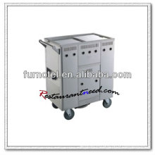 Carrito de rodillos de la carretilla de la cocina del acero inoxidable del gas S101 Rollo Cart